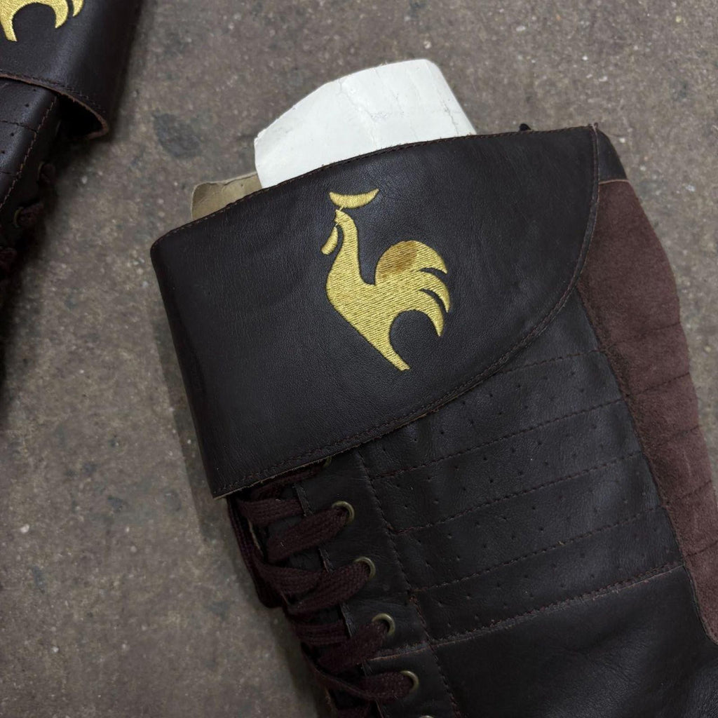 Vintage Le Coq Sportif Genuine Leather Boxing Boots Brown 39