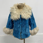 Vintage Y2K Blue Rabbit and Wool Jacket