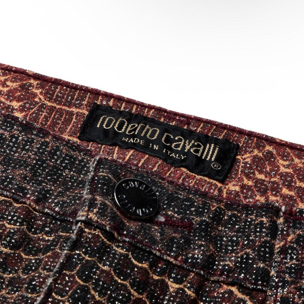 Roberto Cavalli 2000s Python Print Top and Pants Set