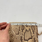 Vintage 1940s Genuine Python Snakeskin Clutch Purse Talon Hand Bag Exotic