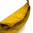 Vintage Christian Dior Yellow Nylon Shoulder Bag - Made in Italy