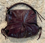 Francesco Biasia Purple Patent Leather Shoulder Bag