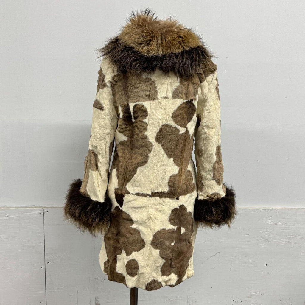 Vintage Y2K Rabbit and Raccoon "Penny Lane" Afghan Fur Coat