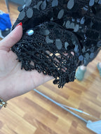 Vintage Black Embellished Showgirl Dress
