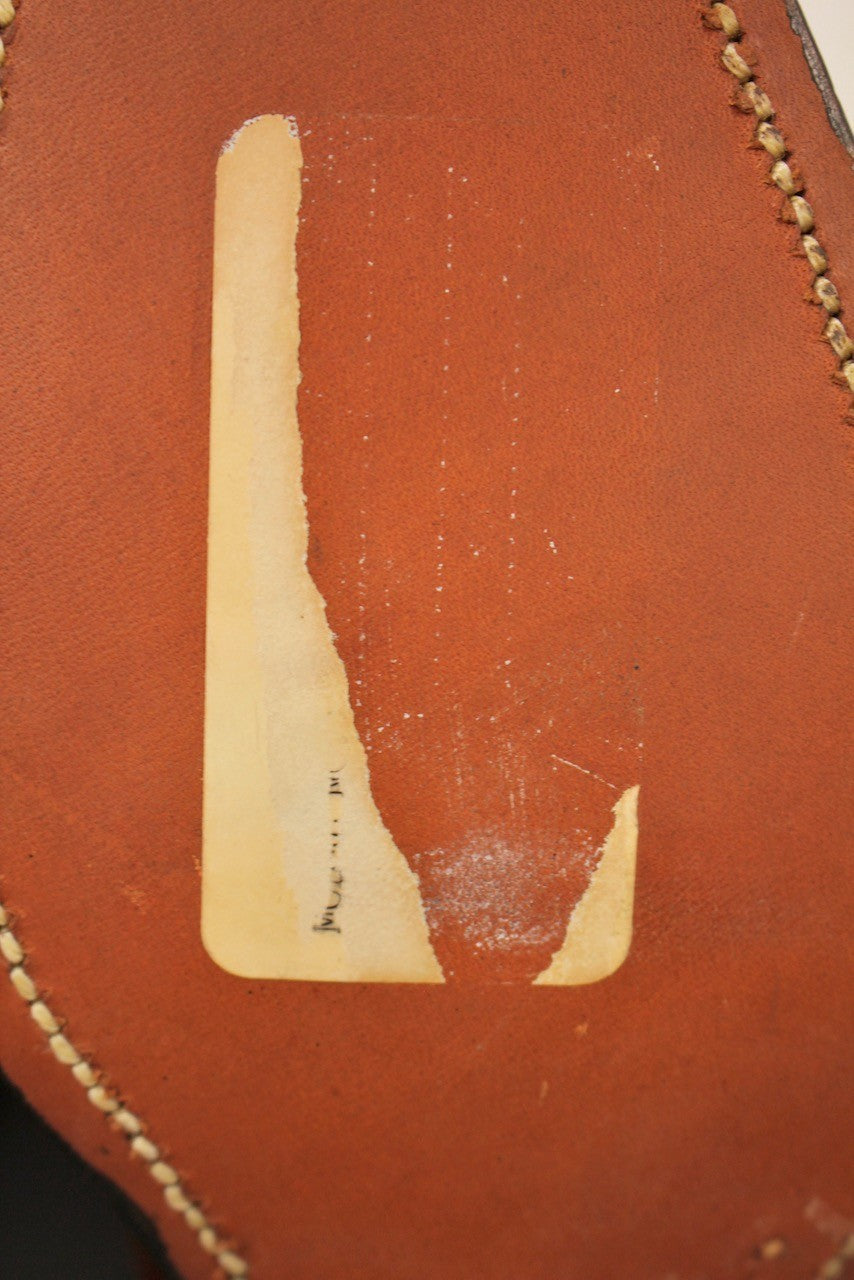 Men's VTG NOS Brown Leather Square Toe Cowboy Boots Sz 8 D 1970s