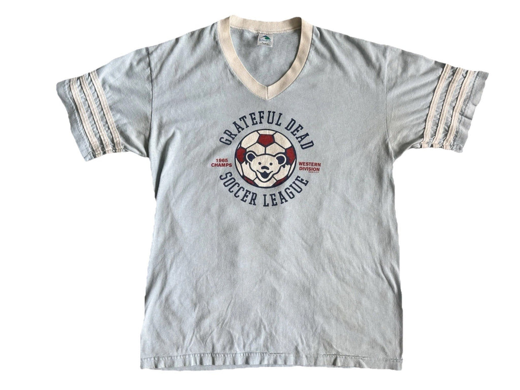 Vintage Grateful Dead USA Soccer League Multicolor V-Neck T-Shirt - Size L