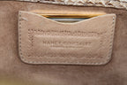 NANCY GONZALEZ Metallic Silver & Gold Python Skin Long Clutch Bag