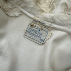 Vintage 1930s White Plush Teddy Bear Dressing Gown Ermie Art Deco Dress Coat