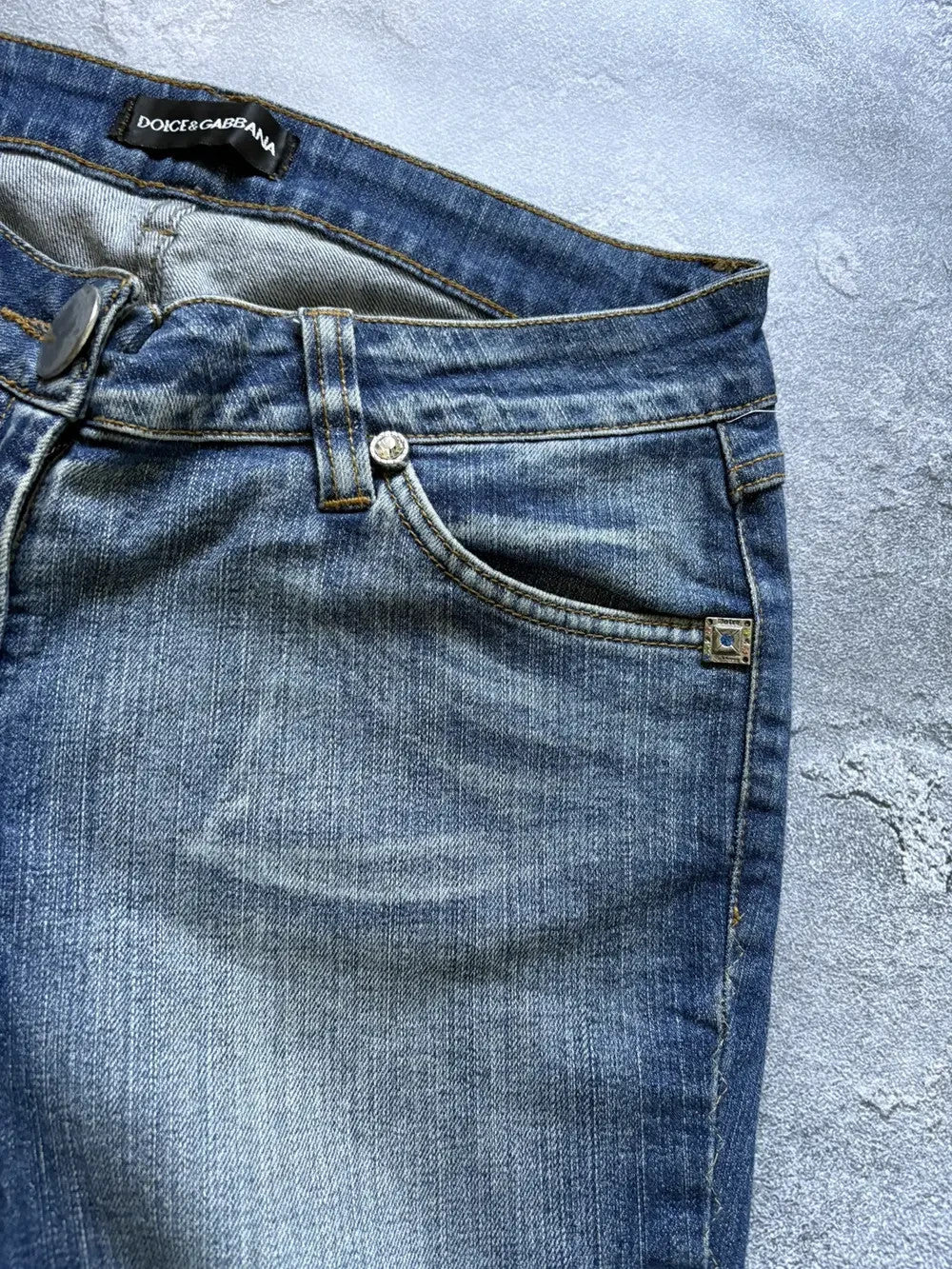 Vintage 00s Dolce&Gabbana Y2K Mega Flared Jeans Rare Womens Size 30 42