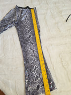 Bebe Vintage Sequin Snakeskin Two Piece Set Small