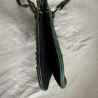Isabella Fiore Green Floral Abstract Studded Shoulder Bag