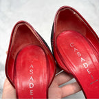 Casadei Y2K Leather Pointed Toe Stiletto Pumps Red Size 9