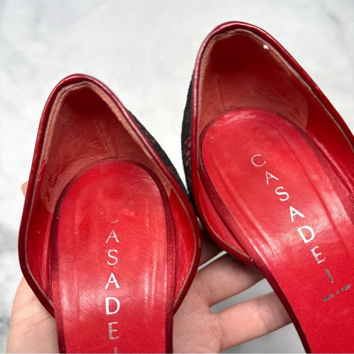 Casadei Y2K Leather Pointed Toe Stiletto Pumps Red Size 9