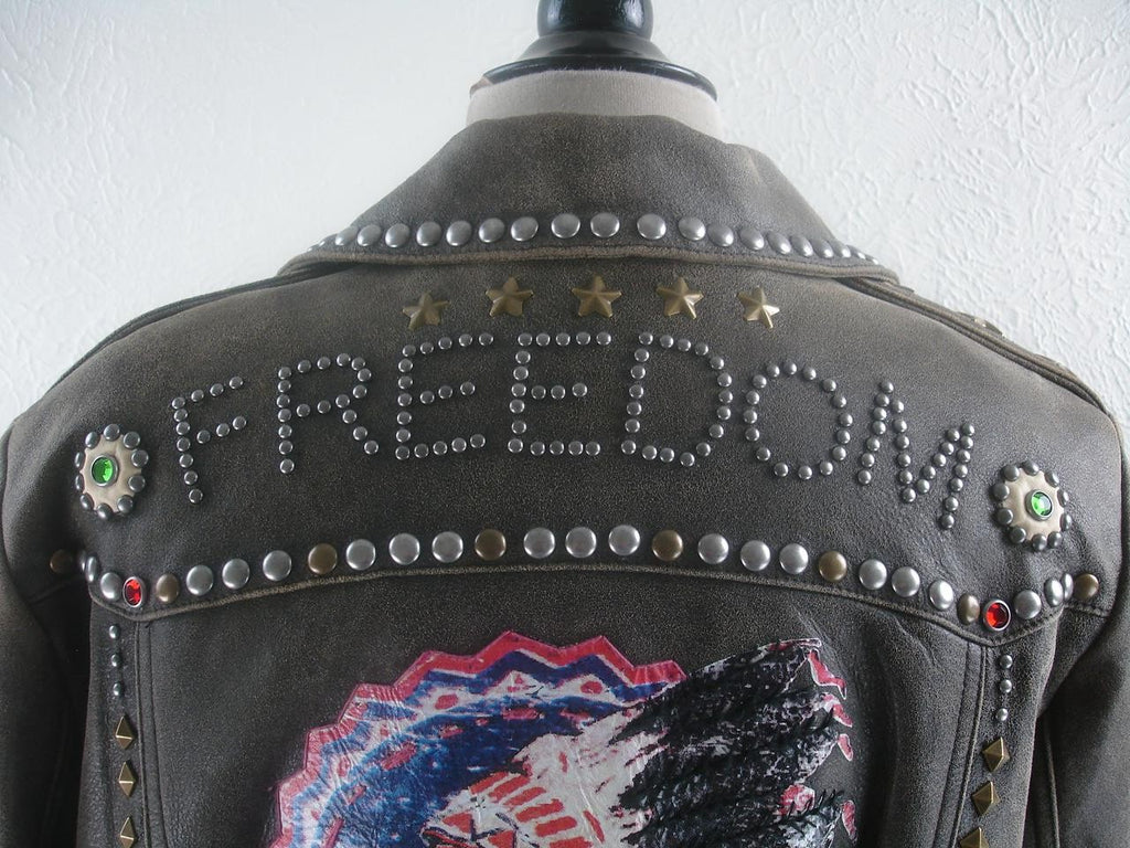 Double D Super Chief Biker Jacket Brown Leather Large