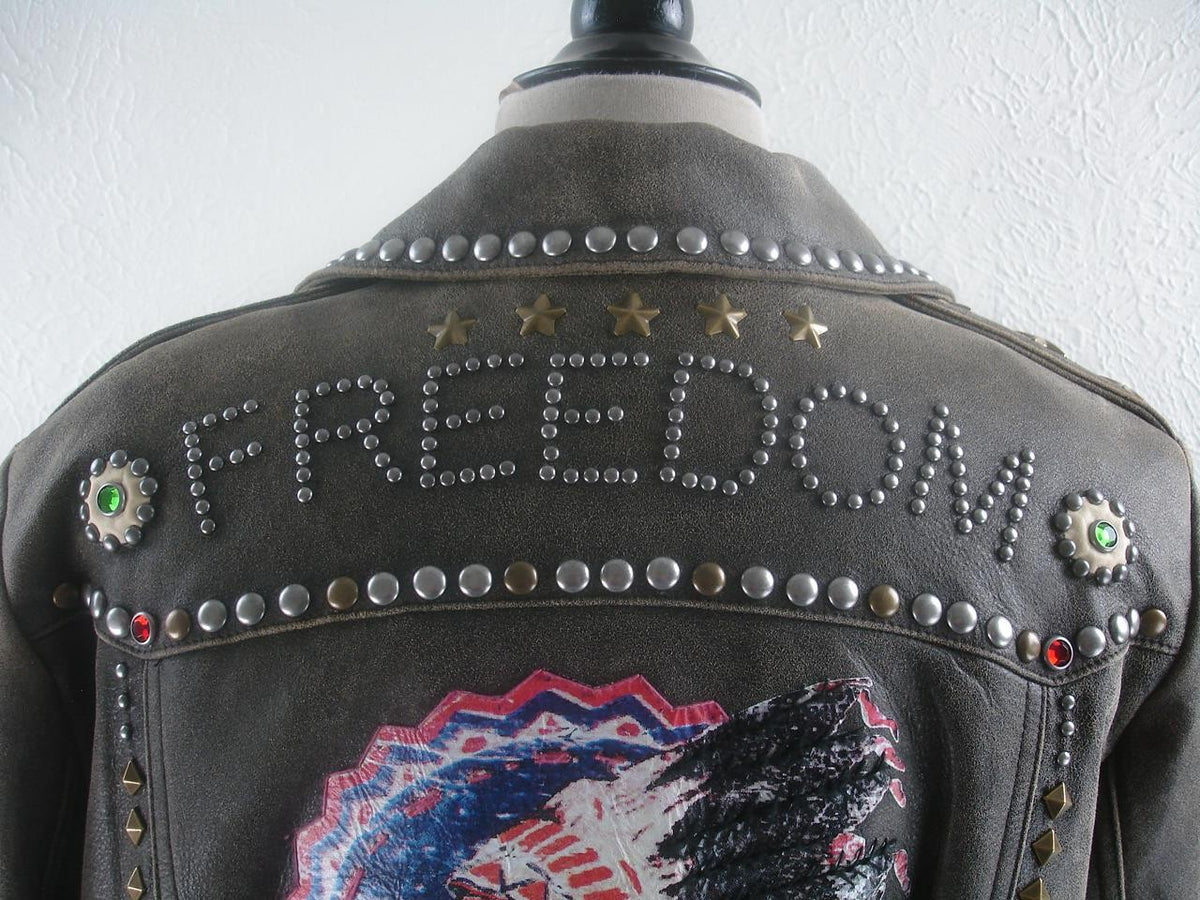 Double D Super Chief Biker Jacket Brown Leather Large
