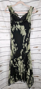 Vintage Bias Floral Beaded Overlay Slip Dress