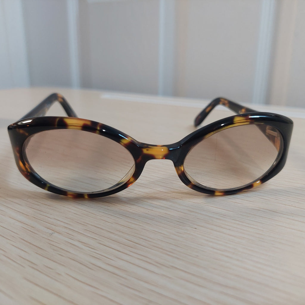 Vintage Ralph Lauren 941/S Tortoise Oval Sunglasses 90s Y2K Brown Lens 48-19mm