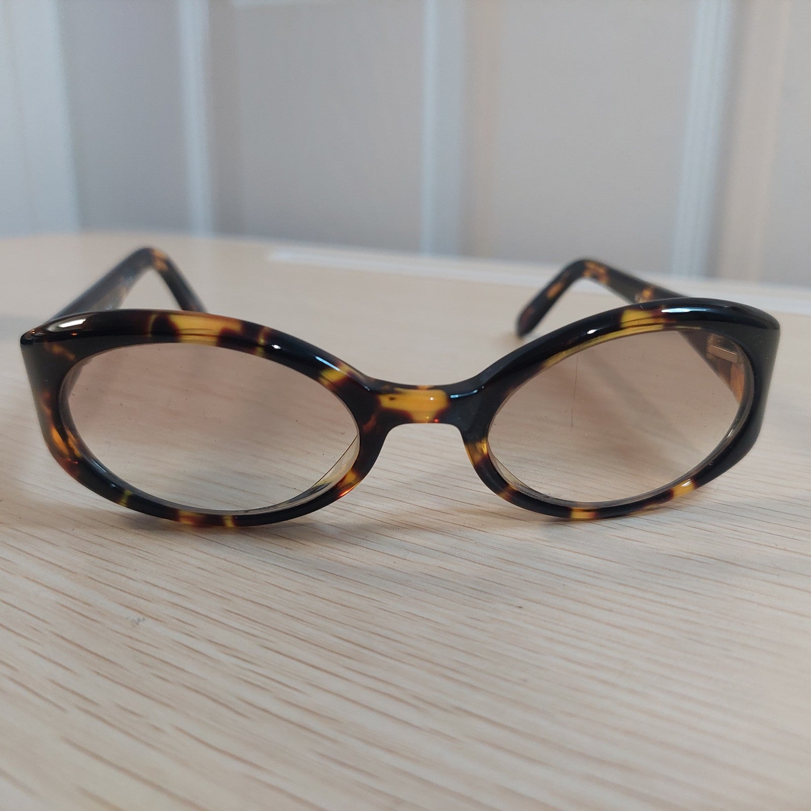 Vintage Ralph Lauren 941/S Tortoise Oval Sunglasses 90s Y2K Brown Lens 48-19mm