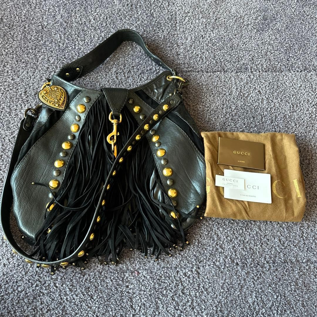 GUCCI Leather Babouska Indy Hobo Bag 19549