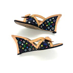 Louis Vuitton Takashi Murakami Retro Vintage Bow Monogram Wedge Sandals 37.5