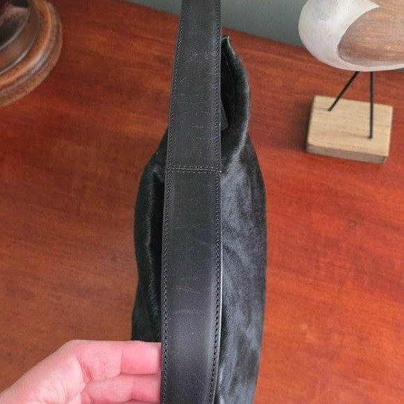 Coach West End Medium Hobo Black Haircalf Leather Shoulder Bag
