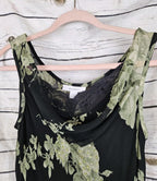 Vintage Bias Floral Beaded Overlay Slip Dress