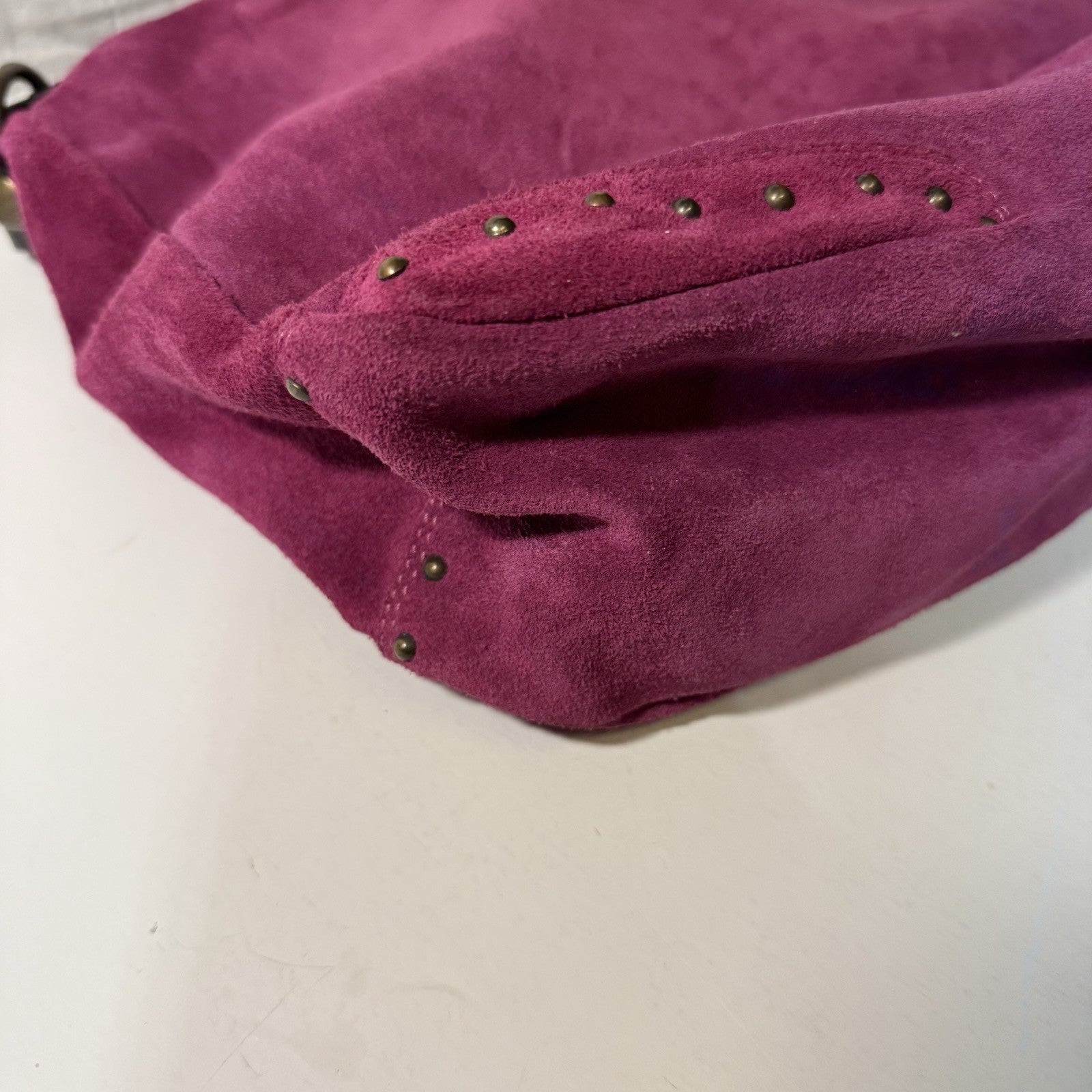 Francesco Biasia Split Leather Handbag - Purse - Maroon Soft Leather