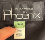 Phoenix Leather Jacket Small Black with Leopard Fur