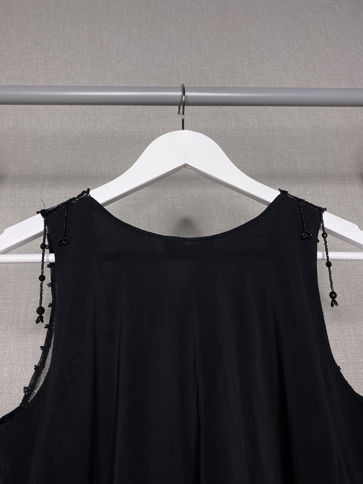 Plein Sud Women's Long Lace Top with Rhinestones Black Size 38