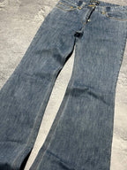 Vintage Dolce & Gabbana Blue Flare Jeans Y2K Denim Bell Bottoms Made Italy Sz 40