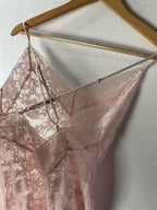Victorias Secret Lace Chemise Pink Lingerie Slip Dress Babydoll Sheer Coquette M