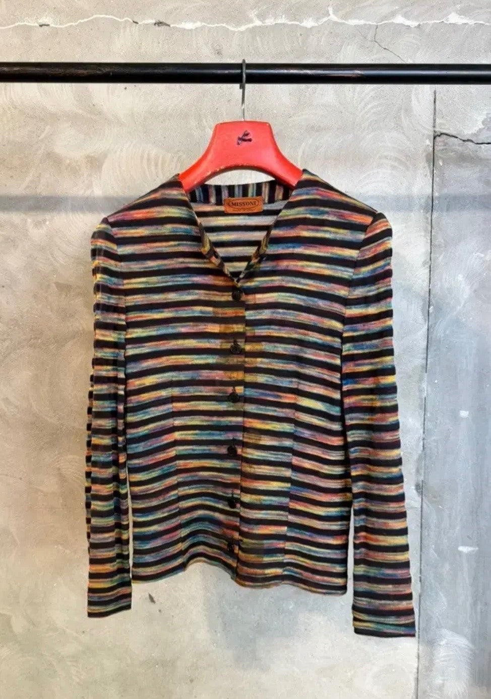 Missoni Vintage Two Piece Cardigan and Skirt Set Orange Label Women's Large
