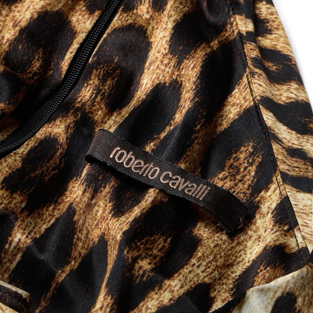 RARE! Roberto Cavalli S/S 2002 Silk Leopard Print Halter-neck Dress