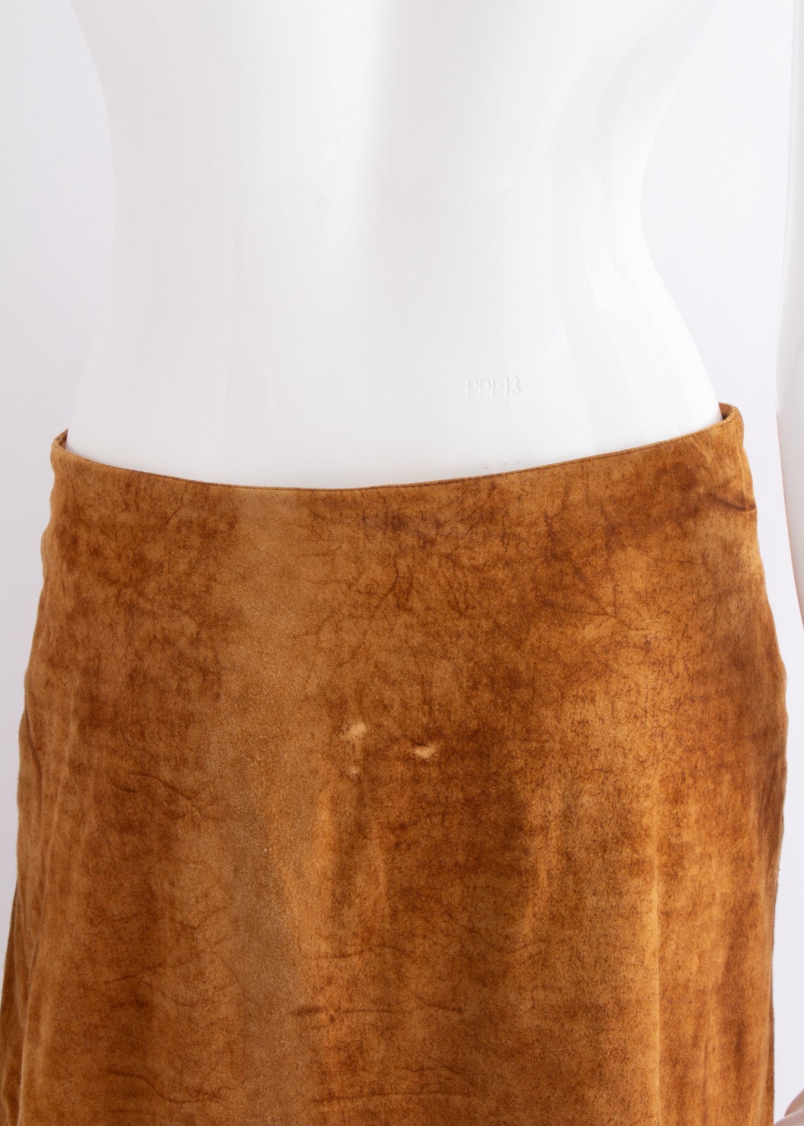 Plein Sud Suede Leather Lace Up Tie Asymmetric Skirt