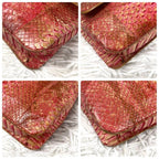 Bottega Veneta Embossed Python Leather Shoulder Bag