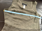 Jones New York Olive Green Beaded Silk Top and Skirt Set Size 6