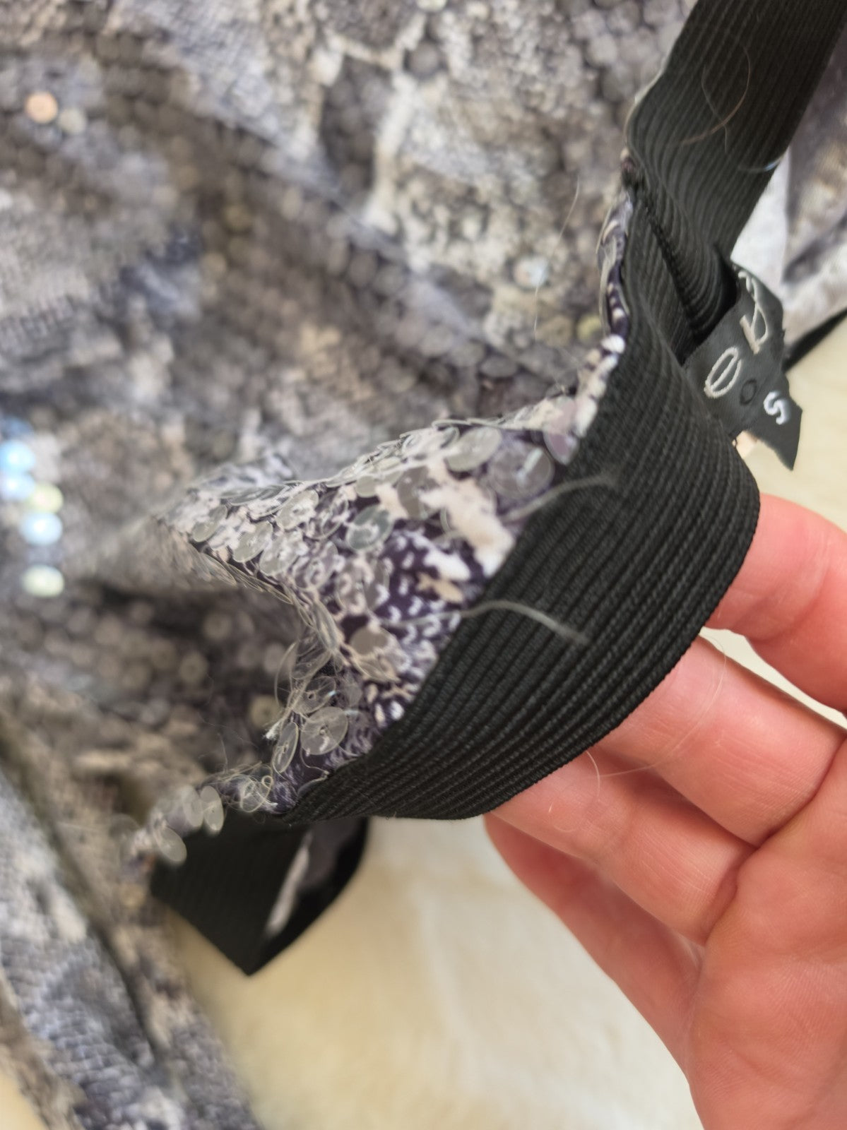 Bebe Vintage Sequin Snakeskin Two Piece Set Small