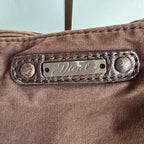 Diesel 2000s Brown Leather Shoulder Bag with Fringe Large