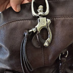 Francesco Biasia Braided Leather Shoulder Bag Brown