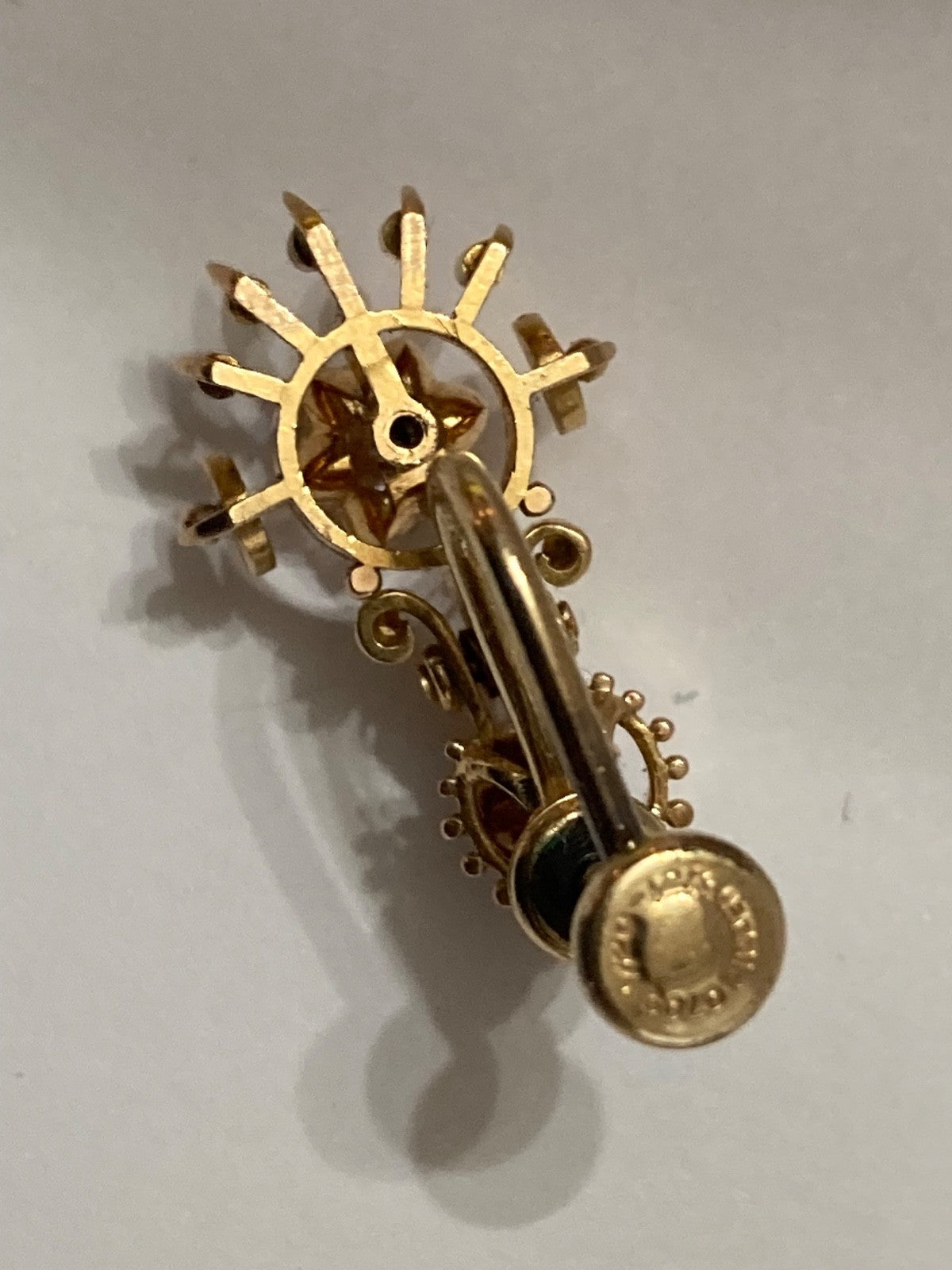 Beautiful Vintage 19th Century Victorian Era ,14k Solid Gold SI Diamond Earrings