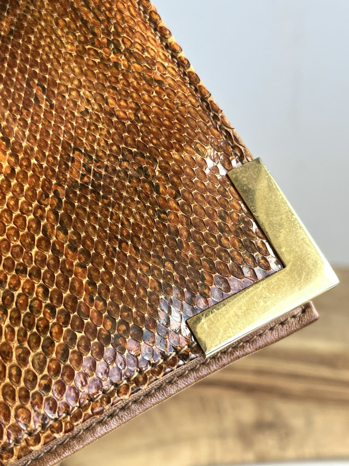Vintage Python And Leather Clutch Purse With Strap Vintage Argentina Arnoleo’s