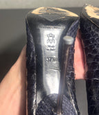 Gianmarco Lorenzi Ladies 37.5 4 Heels Python Exotic Nail Heel Pointed Slim Toe