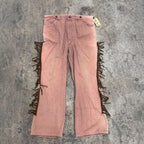 Vintage 1940s Western Fringed Trousers Faded