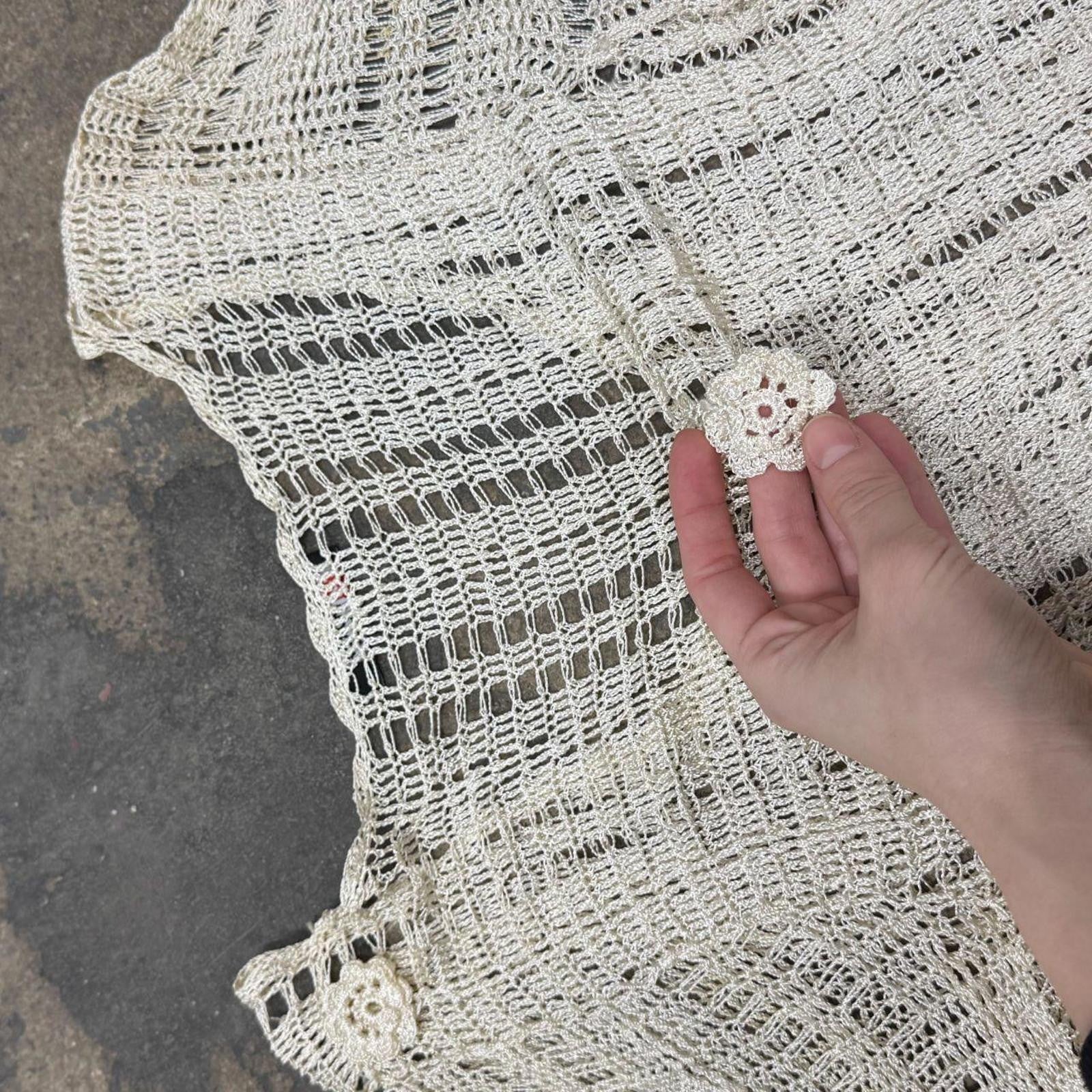 Y2K Vintage Morgan de Toi Crochet "Spider Web" Dress