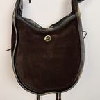 Francesco Biasia Suede Leather Patchwork Hobo Bag