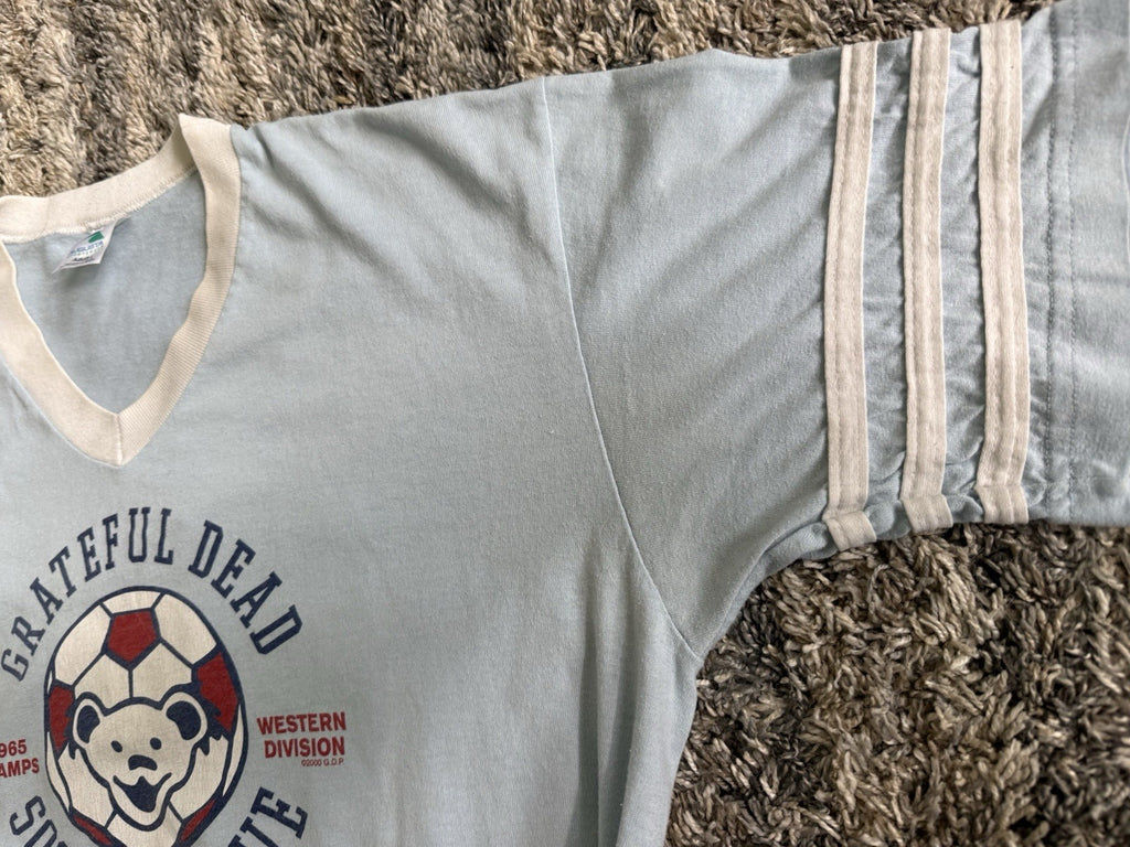 Vintage Grateful Dead USA Soccer League Multicolor V-Neck T-Shirt - Size L
