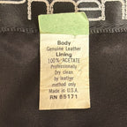 Phoenix Leather Jacket Small Black with Leopard Fur