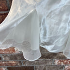 Vtg Victoria's Secret Slip Dress Chemise Sz S Ivory Lingerie 90s Coquette Bridal