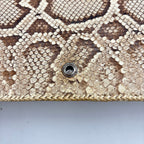 Vintage 1940s Genuine Python Snakeskin Clutch Purse Talon Hand Bag Exotic