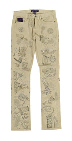 Ralph Lauren Purple Label Metal Embellished Cotton Jeans Pants 4 New $8000